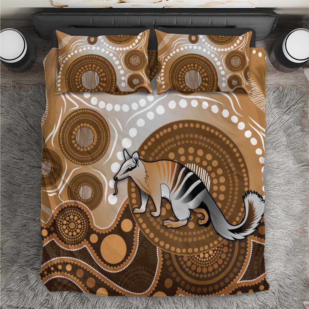 Numbat Australia Bedding Set Myrmecobius Fasciatus Indigenous Art - Aussie Hoodie