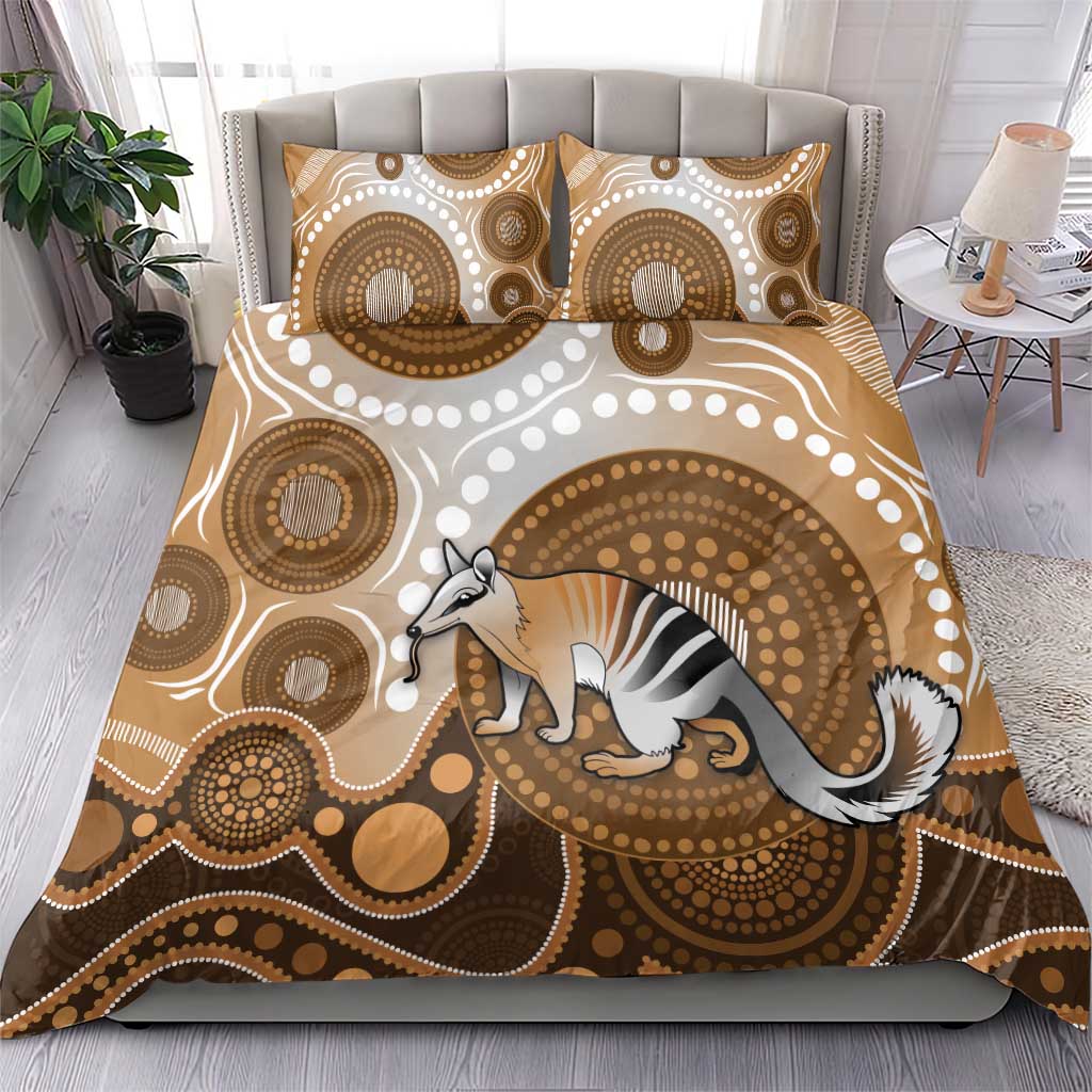Numbat Australia Bedding Set Myrmecobius Fasciatus Indigenous Art - Aussie Hoodie