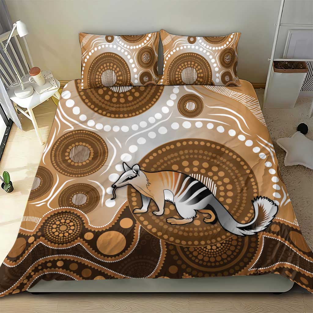 Numbat Australia Bedding Set Myrmecobius Fasciatus Indigenous Art - Aussie Hoodie