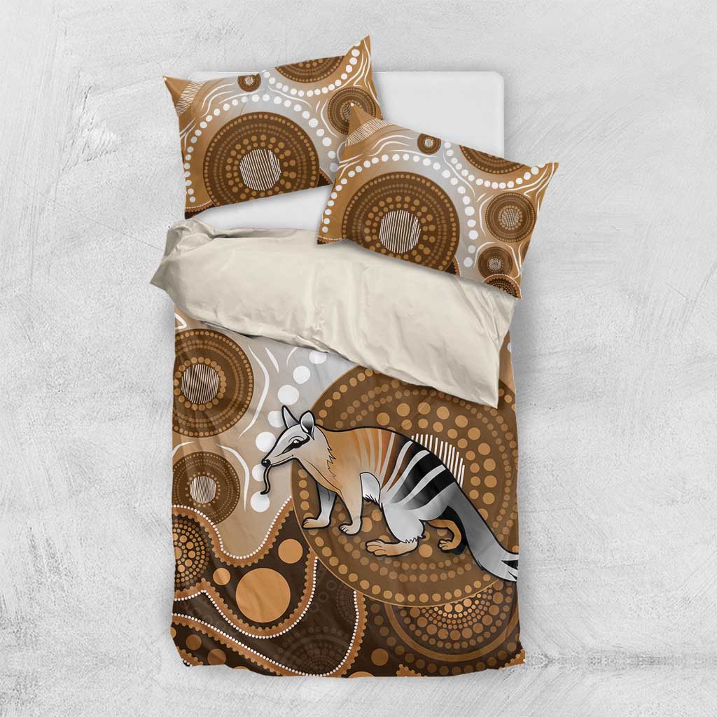 Numbat Australia Bedding Set Myrmecobius Fasciatus Indigenous Art - Aussie Hoodie