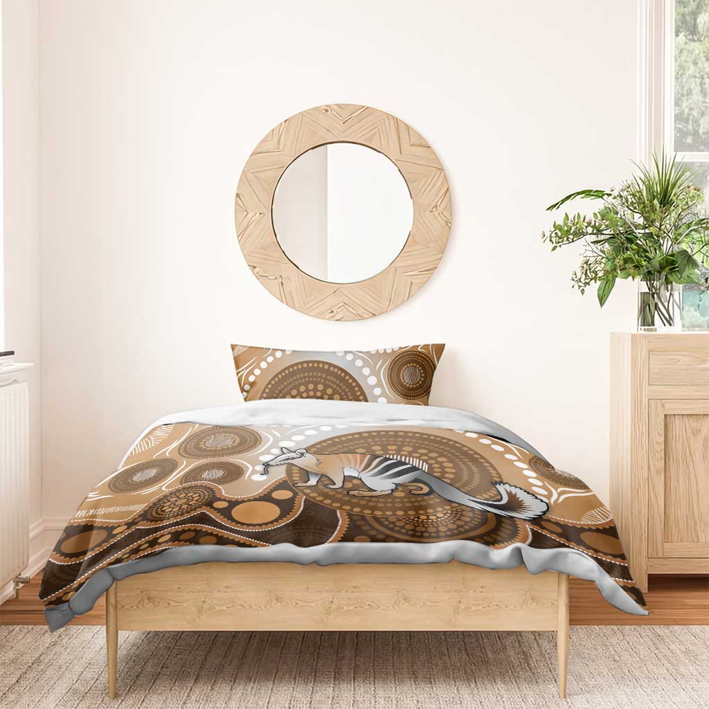 Numbat Australia Bedding Set Myrmecobius Fasciatus Indigenous Art - Aussie Hoodie
