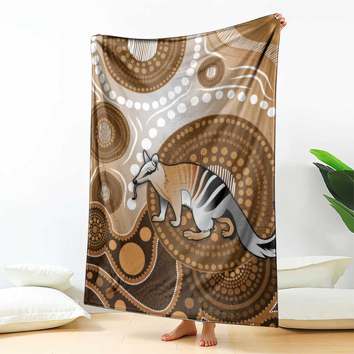 Numbat Australia Blanket Myrmecobius Fasciatus Indigenous Art - Aussie Hoodie
