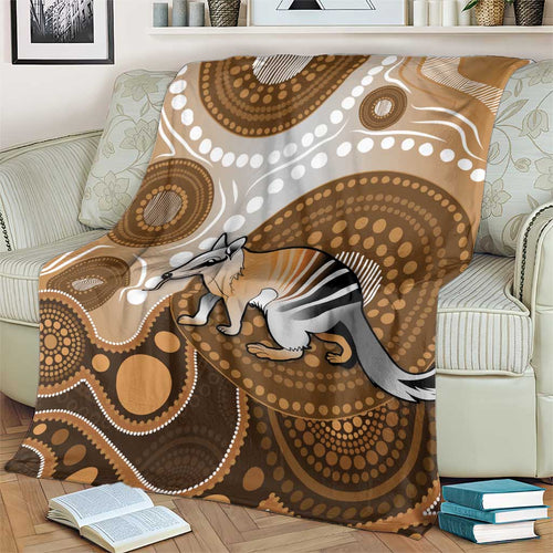 Numbat Australia Blanket Myrmecobius Fasciatus Indigenous Art - Aussie Hoodie