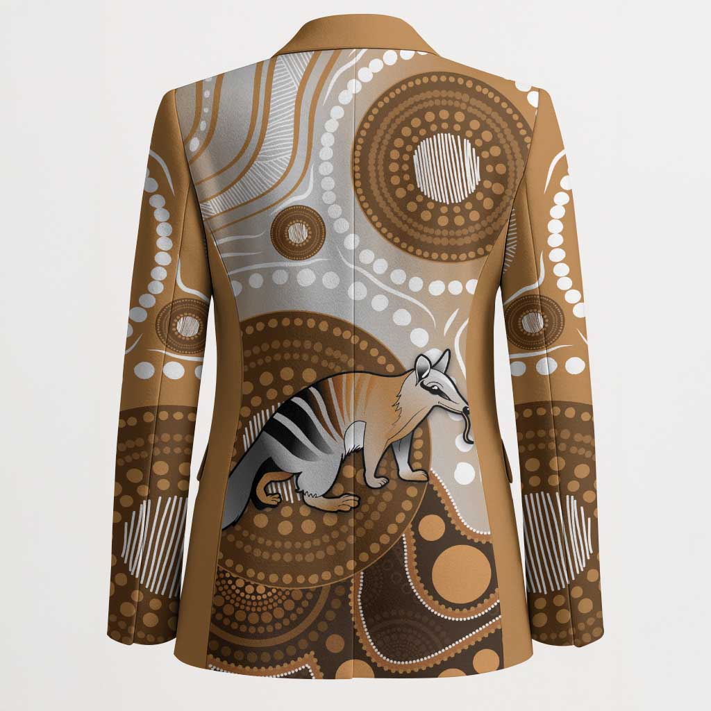 Numbat Australia Blazer Myrmecobius Fasciatus Indigenous Art - Aussie Hoodie
