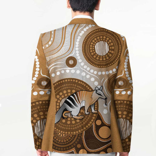 Numbat Australia Blazer Myrmecobius Fasciatus Indigenous Art - Aussie Hoodie