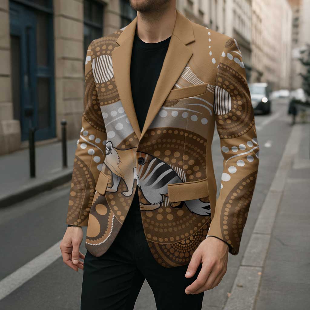 Numbat Australia Blazer Myrmecobius Fasciatus Indigenous Art - Aussie Hoodie