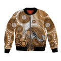 Numbat Australia Bomber Jacket Myrmecobius Fasciatus Indigenous Art - Aussie Hoodie