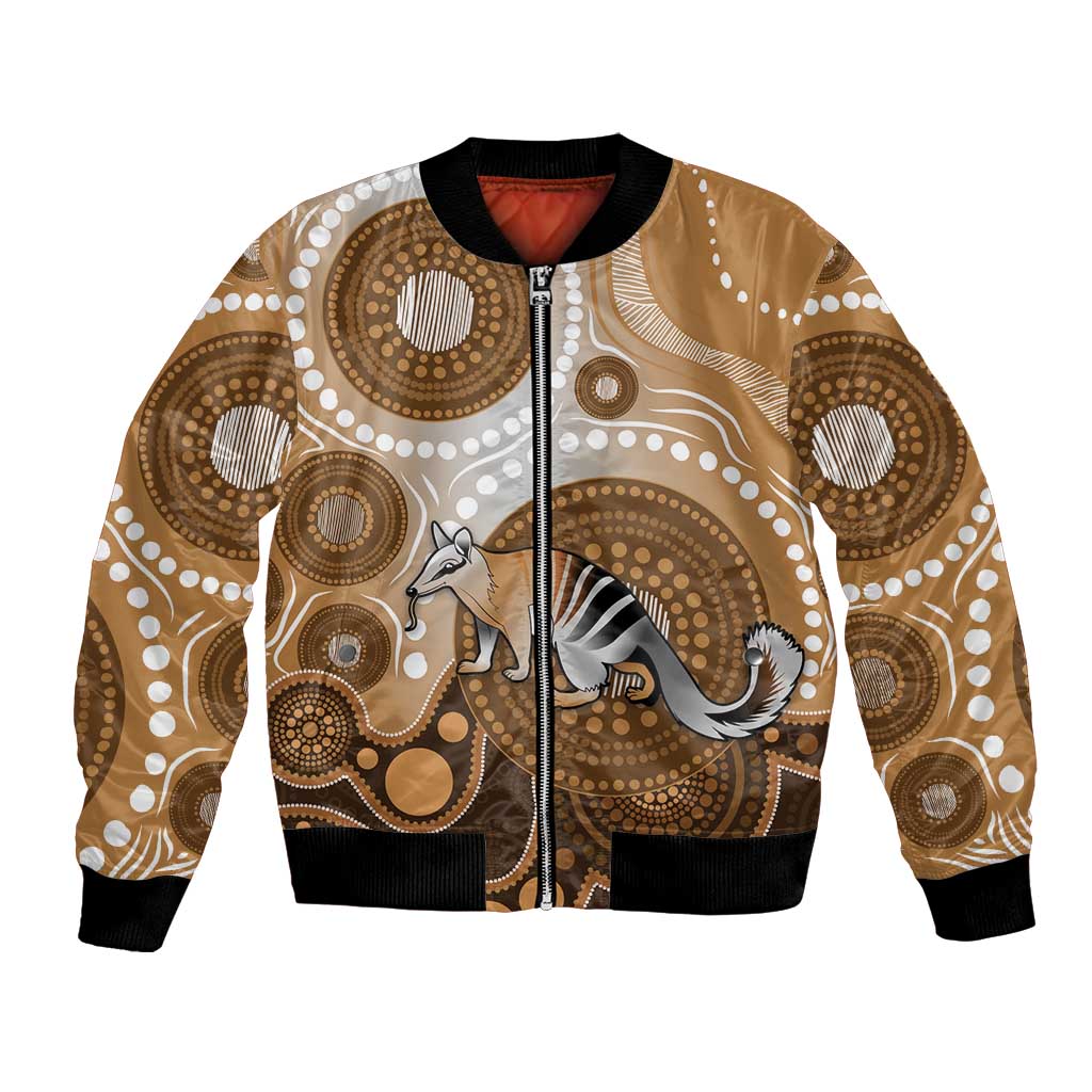 Numbat Australia Bomber Jacket Myrmecobius Fasciatus Indigenous Art - Aussie Hoodie