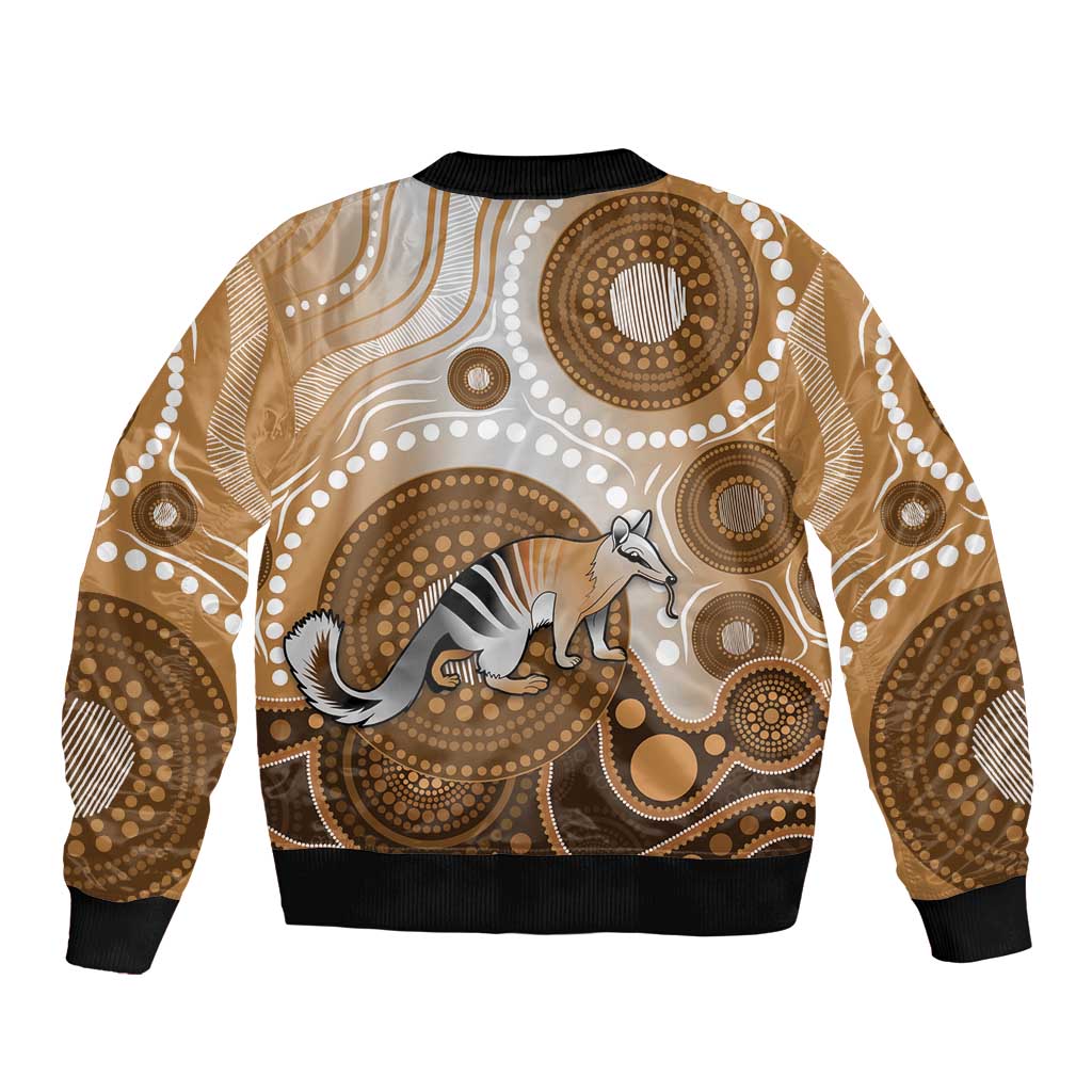 Numbat Australia Bomber Jacket Myrmecobius Fasciatus Indigenous Art - Aussie Hoodie