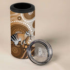 Numbat Australia 4 in 1 Can Cooler Tumbler Myrmecobius Fasciatus Indigenous Art - Aussie Hoodie