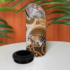 Numbat Australia 4 in 1 Can Cooler Tumbler Myrmecobius Fasciatus Indigenous Art - Aussie Hoodie