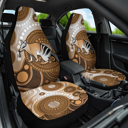 Numbat Australia Car Seat Cover Myrmecobius Fasciatus Indigenous Art - Aussie Hoodie