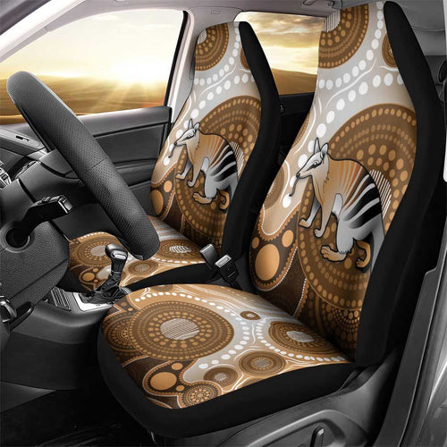 Numbat Australia Car Seat Cover Myrmecobius Fasciatus Indigenous Art - Aussie Hoodie