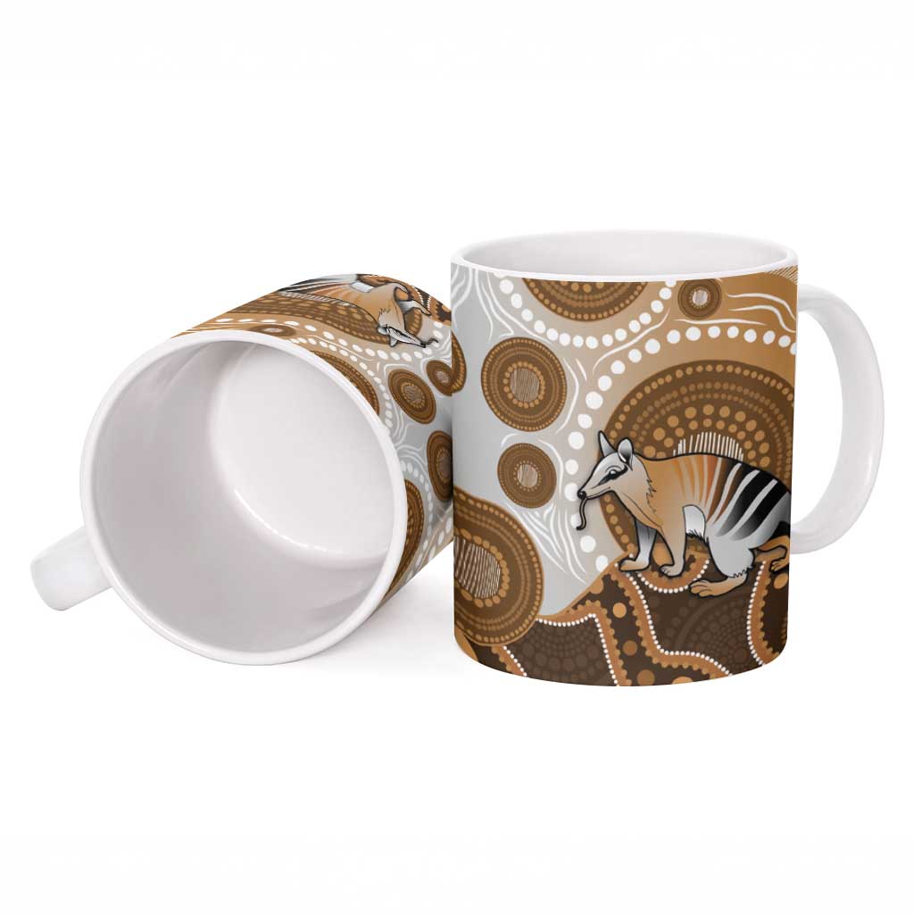 Numbat Australia Ceramic Mug Myrmecobius Fasciatus Indigenous Art - Aussie Hoodie