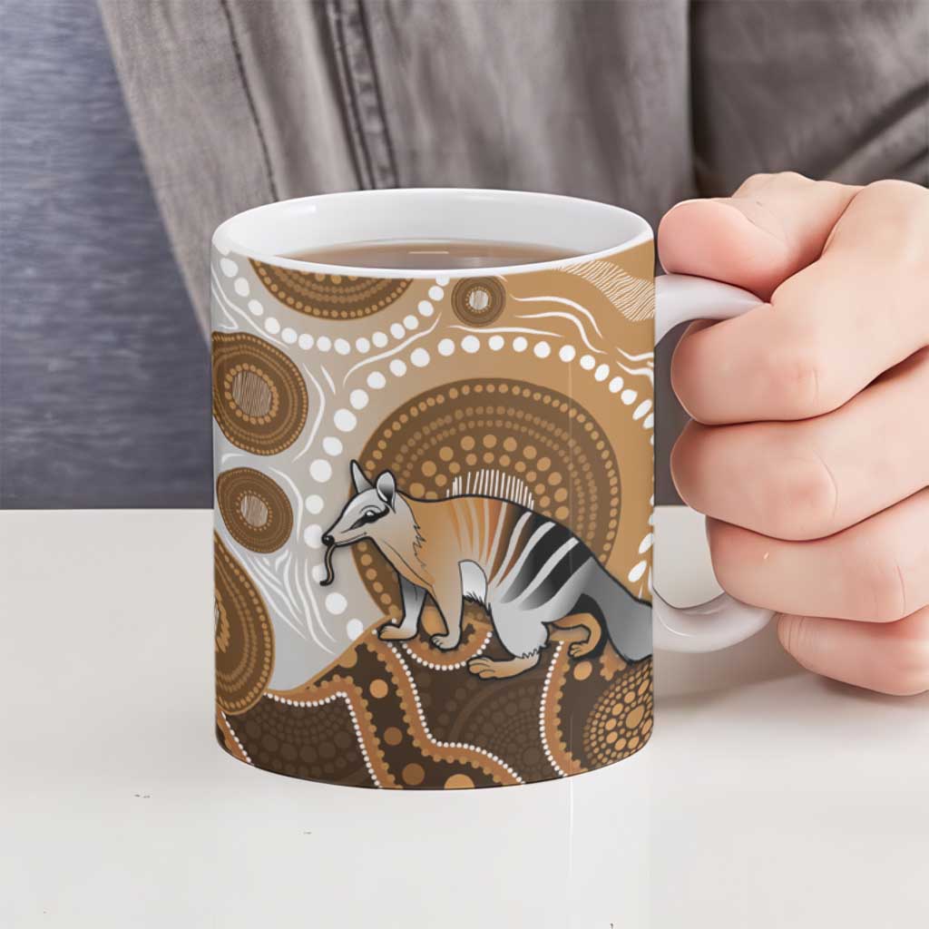 Numbat Australia Ceramic Mug Myrmecobius Fasciatus Indigenous Art - Aussie Hoodie