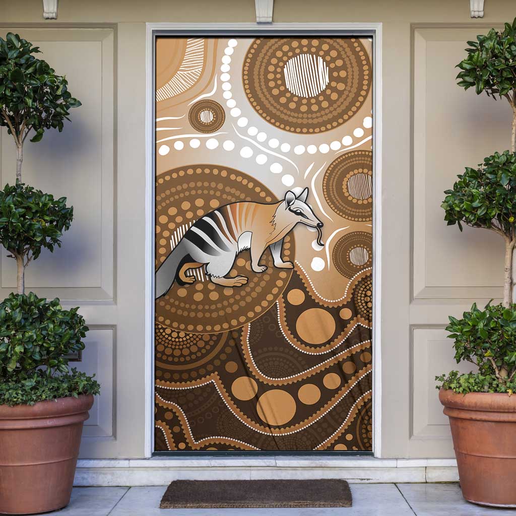 Numbat Australia Door Cover Myrmecobius Fasciatus Indigenous Art - Aussie Hoodie