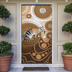 Numbat Australia Door Cover Myrmecobius Fasciatus Indigenous Art - Aussie Hoodie