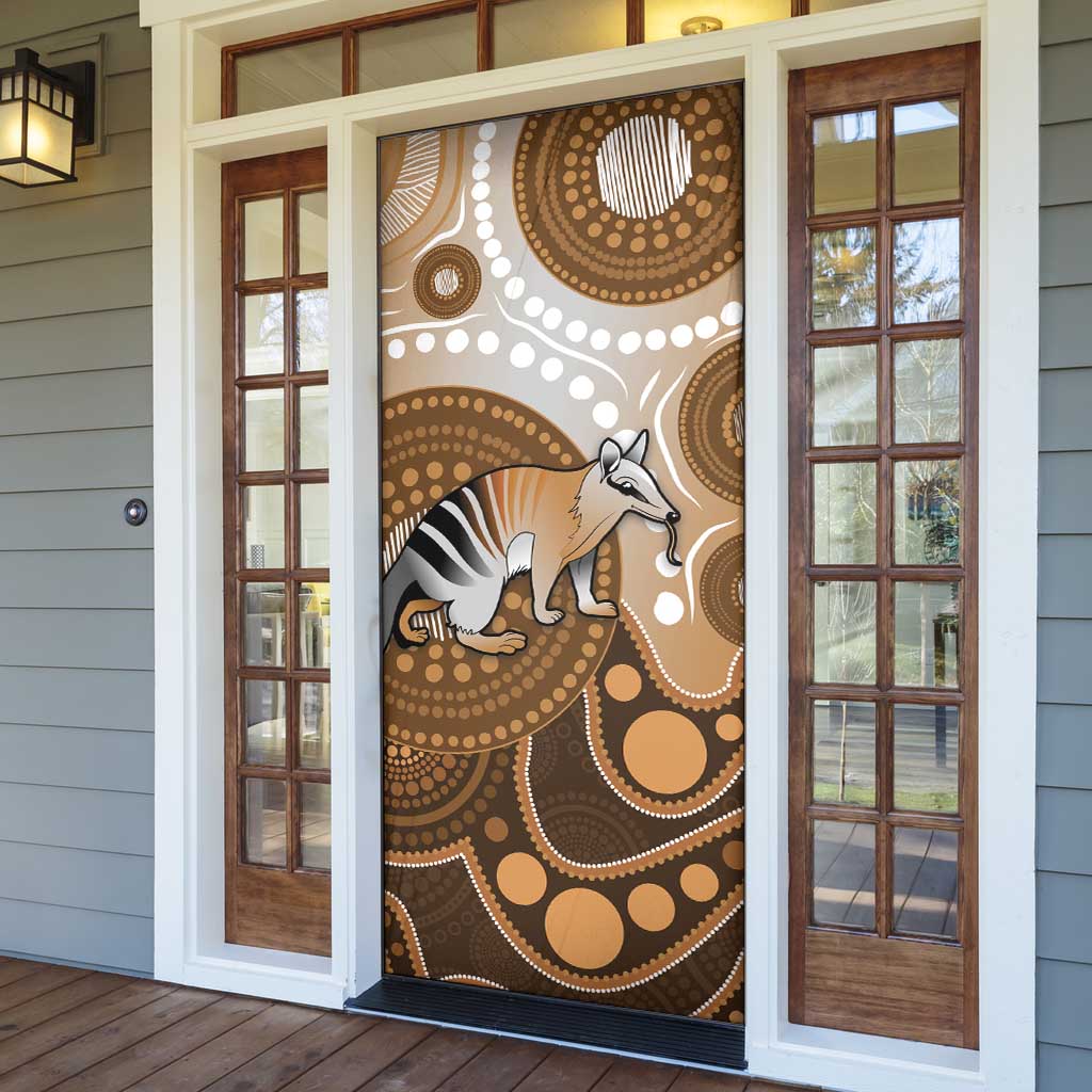 Numbat Australia Door Cover Myrmecobius Fasciatus Indigenous Art - Aussie Hoodie
