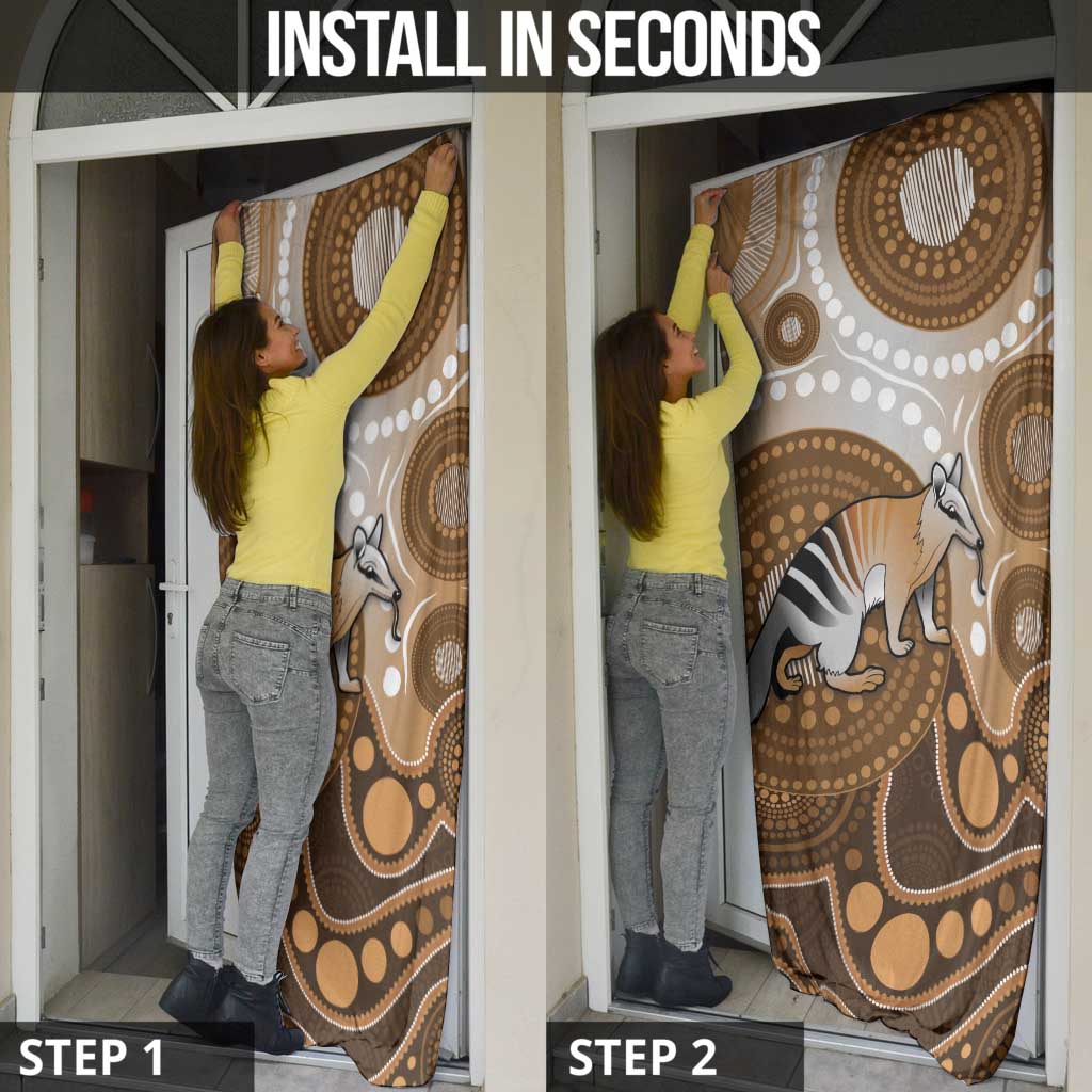 Numbat Australia Door Cover Myrmecobius Fasciatus Indigenous Art - Aussie Hoodie