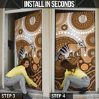 Numbat Australia Door Cover Myrmecobius Fasciatus Indigenous Art - Aussie Hoodie