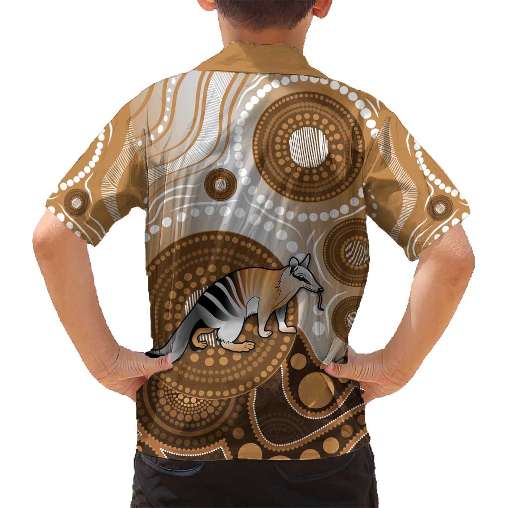 Numbat Australia Family Matching Long Sleeve Bodycon Dress and Hawaiian Shirt Myrmecobius Fasciatus Indigenous Art - Aussie Hoodie
