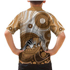 Numbat Australia Family Matching Mermaid Dress and Hawaiian Shirt Myrmecobius Fasciatus Indigenous Art - Aussie Hoodie