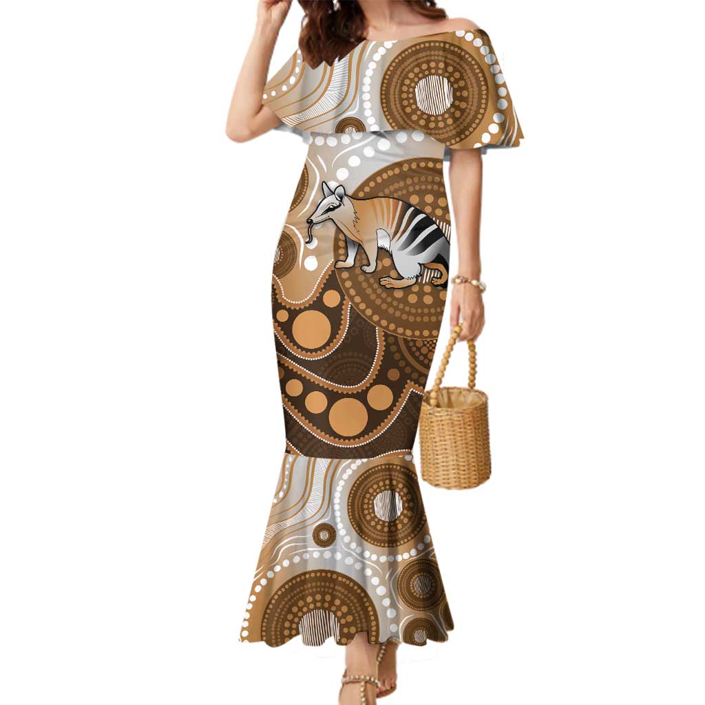 Numbat Australia Family Matching Mermaid Dress and Hawaiian Shirt Myrmecobius Fasciatus Indigenous Art - Aussie Hoodie