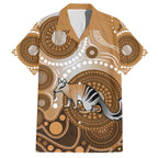 Numbat Australia Family Matching Off The Shoulder Long Sleeve Dress and Hawaiian Shirt Myrmecobius Fasciatus Indigenous Art - Aussie Hoodie