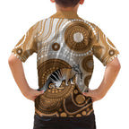 Numbat Australia Family Matching Summer Maxi Dress and Hawaiian Shirt Myrmecobius Fasciatus Indigenous Art - Aussie Hoodie