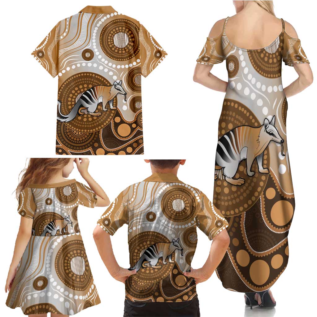 Numbat Australia Family Matching Summer Maxi Dress and Hawaiian Shirt Myrmecobius Fasciatus Indigenous Art - Aussie Hoodie