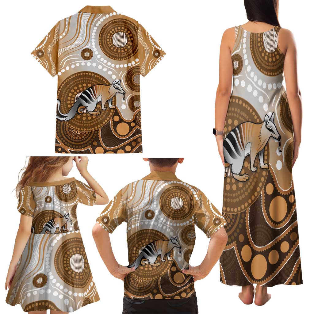 Numbat Australia Family Matching Tank Maxi Dress and Hawaiian Shirt Myrmecobius Fasciatus Indigenous Art - Aussie Hoodie