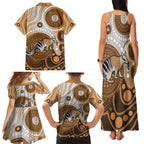 Numbat Australia Family Matching Tank Maxi Dress and Hawaiian Shirt Myrmecobius Fasciatus Indigenous Art - Aussie Hoodie