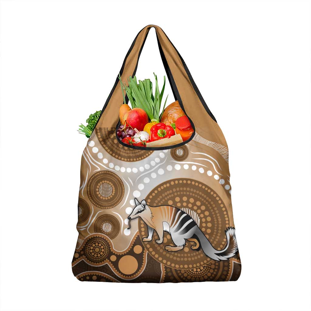 Numbat Australia Grocery Bag Myrmecobius Fasciatus Indigenous Art - Aussie Hoodie