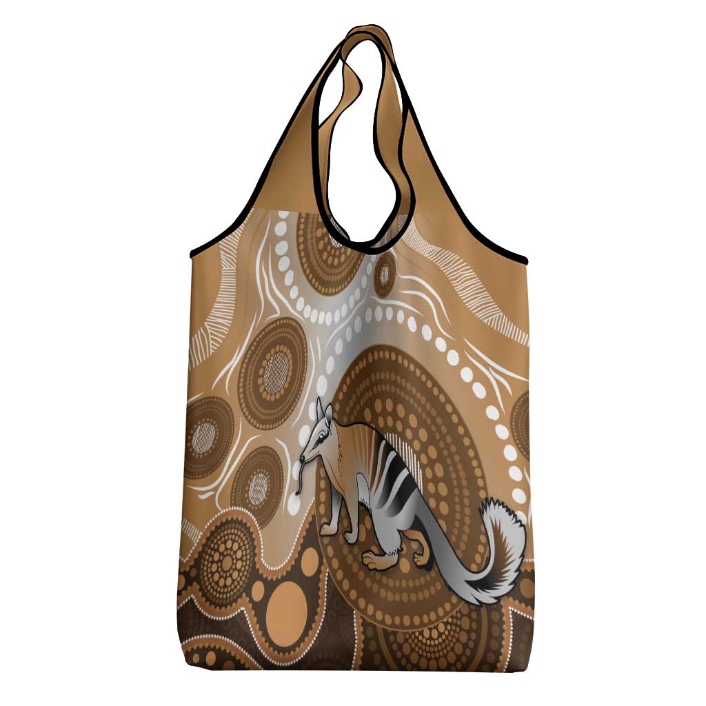 Numbat Australia Grocery Bag Myrmecobius Fasciatus Indigenous Art - Aussie Hoodie