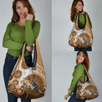 Numbat Australia Grocery Bag Myrmecobius Fasciatus Indigenous Art - Aussie Hoodie