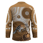 Numbat Australia Hockey Jersey Myrmecobius Fasciatus Indigenous Art - Aussie Hoodie