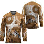 Numbat Australia Hockey Jersey Myrmecobius Fasciatus Indigenous Art - Aussie Hoodie