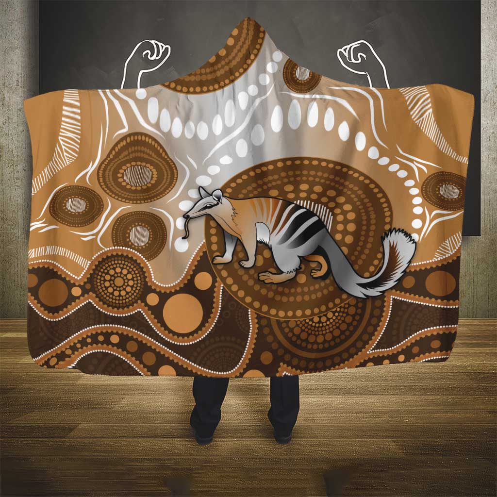 Numbat Australia Hooded Blanket Myrmecobius Fasciatus Indigenous Art - Aussie Hoodie