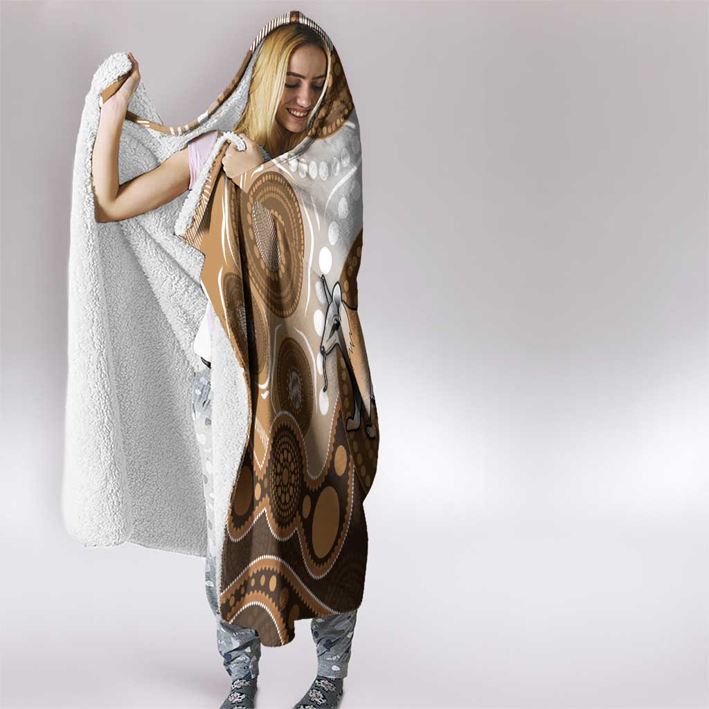 Numbat Australia Hooded Blanket Myrmecobius Fasciatus Indigenous Art - Aussie Hoodie