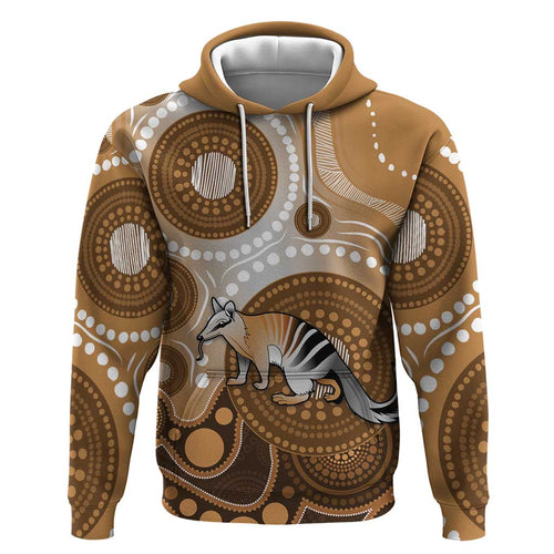 Numbat Australia Hoodie Myrmecobius Fasciatus Indigenous Art - Aussie Hoodie