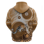 Numbat Australia Hoodie Myrmecobius Fasciatus Indigenous Art - Aussie Hoodie