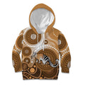 Numbat Australia Kid Hoodie Myrmecobius Fasciatus Indigenous Art - Aussie Hoodie