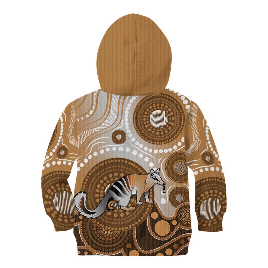 Numbat Australia Kid Hoodie Myrmecobius Fasciatus Indigenous Art - Aussie Hoodie