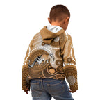 Numbat Australia Kid Hoodie Myrmecobius Fasciatus Indigenous Art - Aussie Hoodie