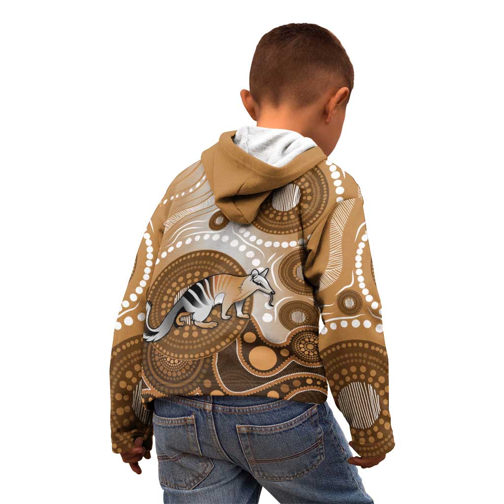 Numbat Australia Kid Hoodie Myrmecobius Fasciatus Indigenous Art - Aussie Hoodie