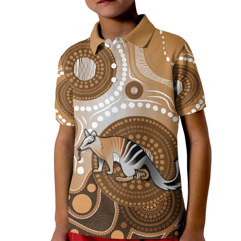 Numbat Australia Kid Polo Shirt Myrmecobius Fasciatus Indigenous Art - Aussie Hoodie