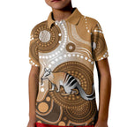Numbat Australia Kid Polo Shirt Myrmecobius Fasciatus Indigenous Art - Aussie Hoodie