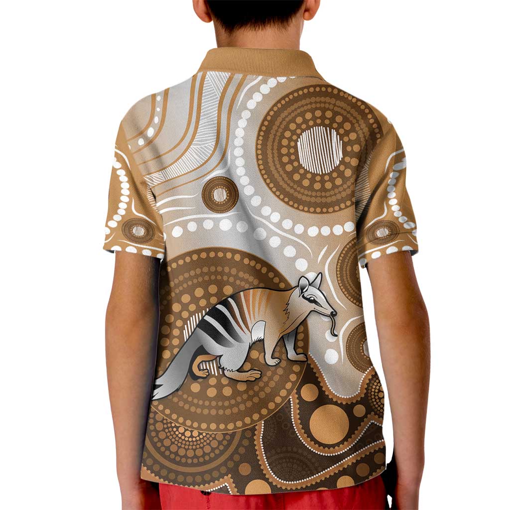 Numbat Australia Kid Polo Shirt Myrmecobius Fasciatus Indigenous Art - Aussie Hoodie