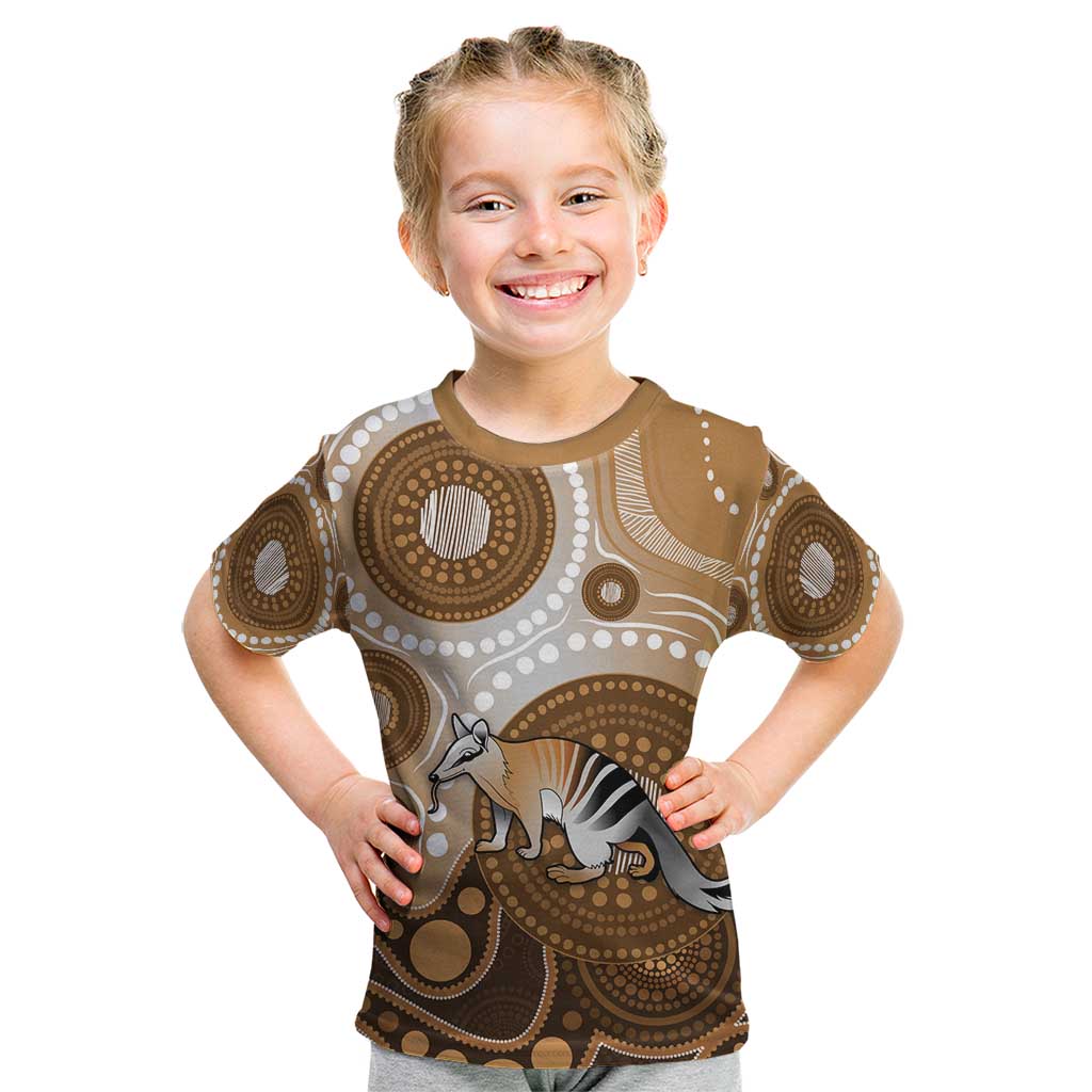 Numbat Australia Kid T Shirt Myrmecobius Fasciatus Indigenous Art - Aussie Hoodie