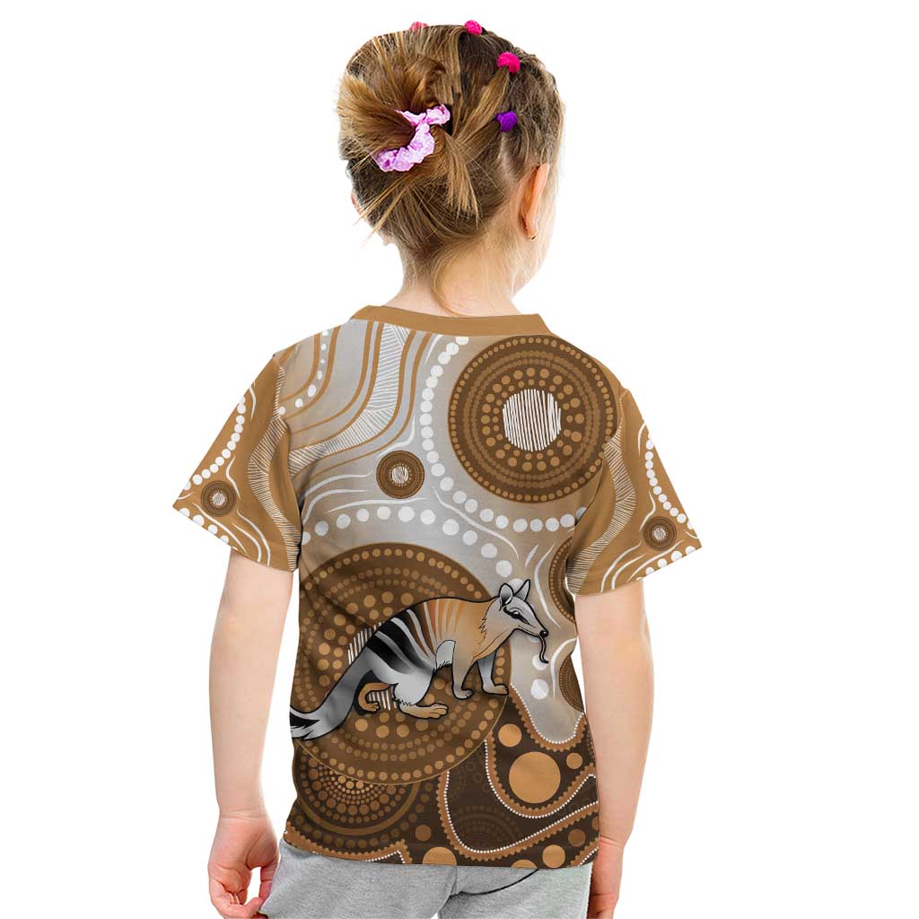 Numbat Australia Kid T Shirt Myrmecobius Fasciatus Indigenous Art - Aussie Hoodie